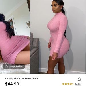 Fashion nova stretchy pink dress